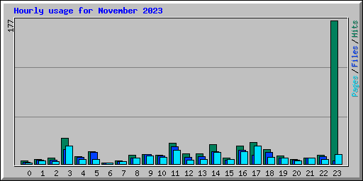 Hourly usage for November 2023