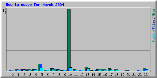 Hourly usage for March 2024